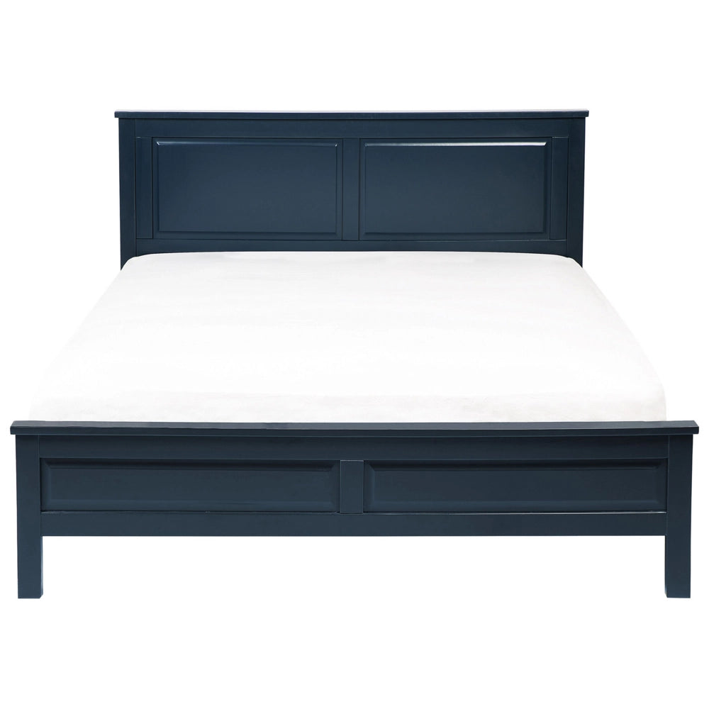 Letto in legno di pino blu 180 x 200 cm rete a doghe in stile scandinavo