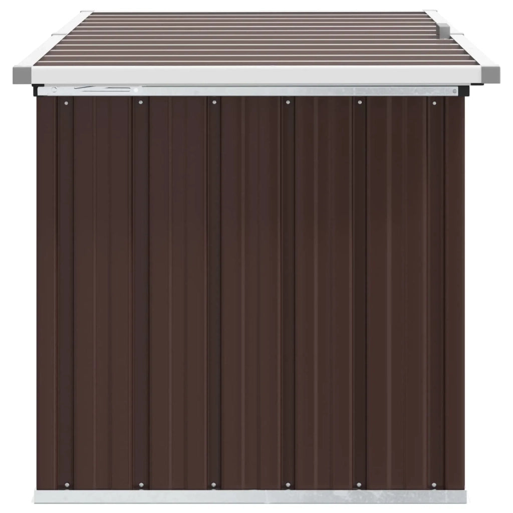 Baule da giardino marrone 129x67x65 cm 46264