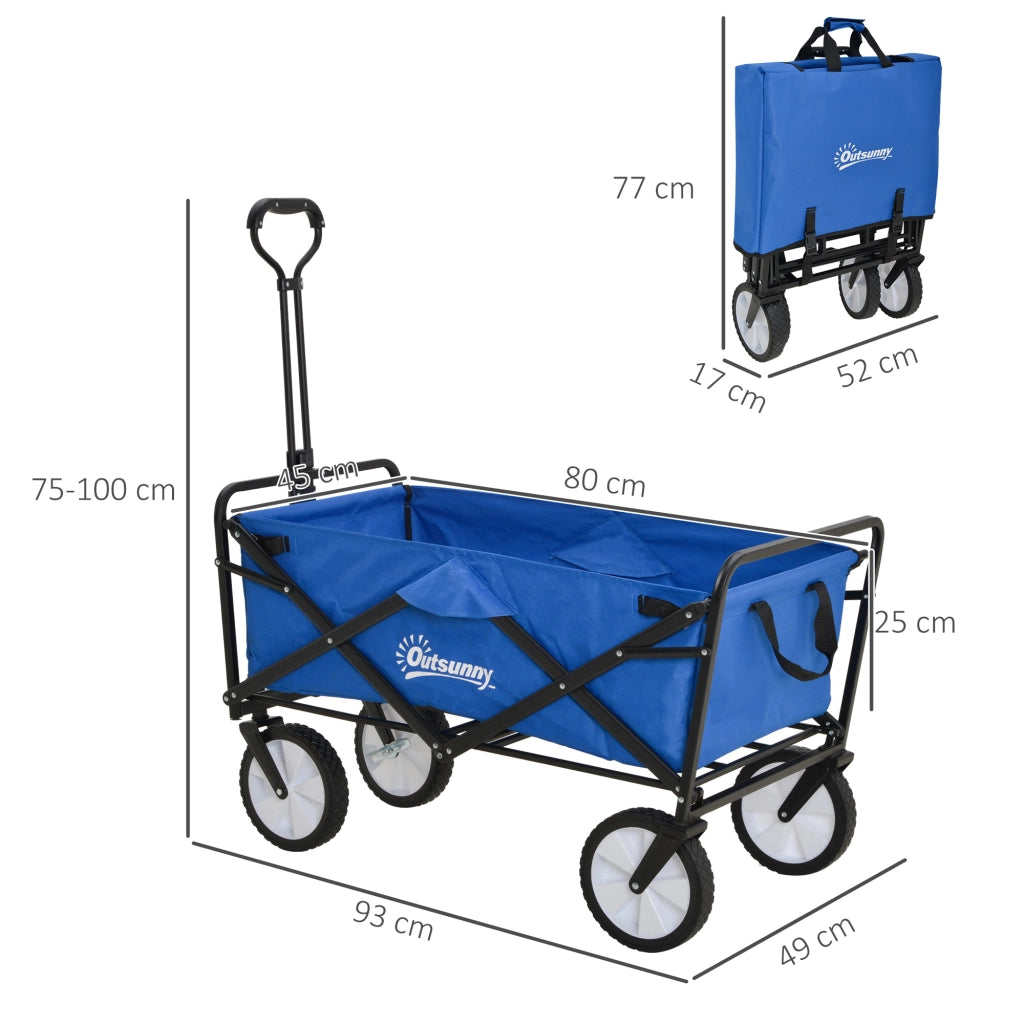 Carrello da giardino pieghevole ¨C zephmum ¨C 68 kg capacit¨¤ di carico