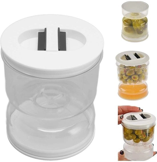Contenitore per conservazione alimentare adattabile e impermeabile per insalate di lattuga, ideale per kimchi, jalapeño e altri alimenti.
