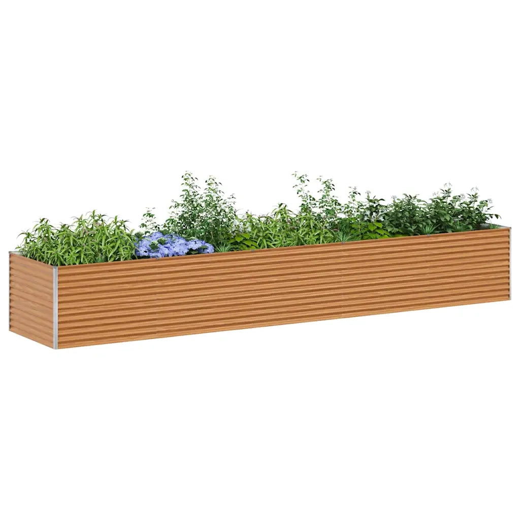 Fioriere | Cassetta per fiori | Letto rialzato da giardino 485 x 100 x 68 cm Acciaio zincato