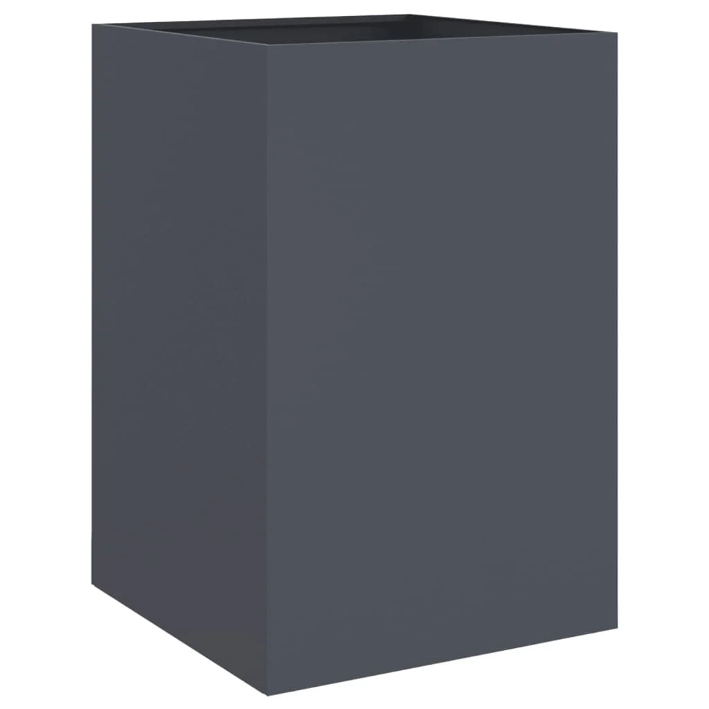 Fioriera rialzata per piante fiori terrazza giardino 52 x 48 x 75 cm acciaio antracite 02_0037683