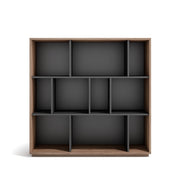 Libreria Herdasa effetto noce e grafite 117x119x32