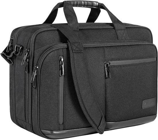 Borsa laptop 17,3 pollici per uomo e donna - borsa impermeabile con tasca RFID e spazio espandibile