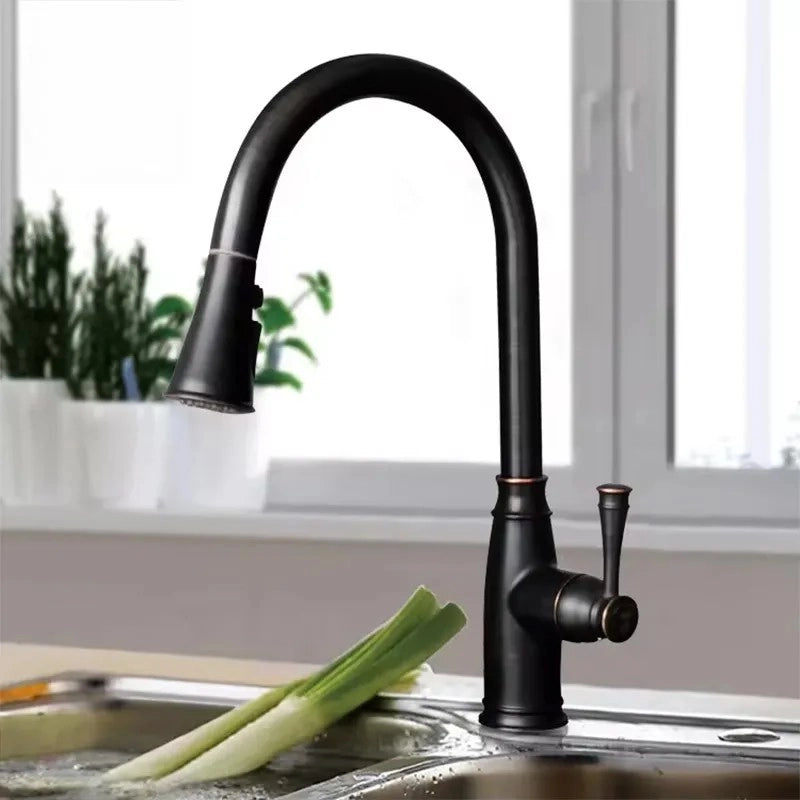 Rubinetto Da Cucina Rea Deco Old Black High