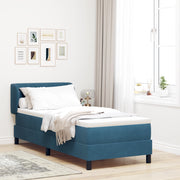 Letto a Scocca con Materasso  Blu Scuro 80x200 cm in Velluto