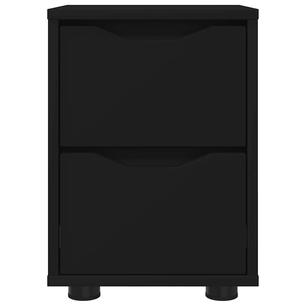 Comodini 2 pcs Nero 30,5 x 30 x 43 cm Legno multistrato 888800