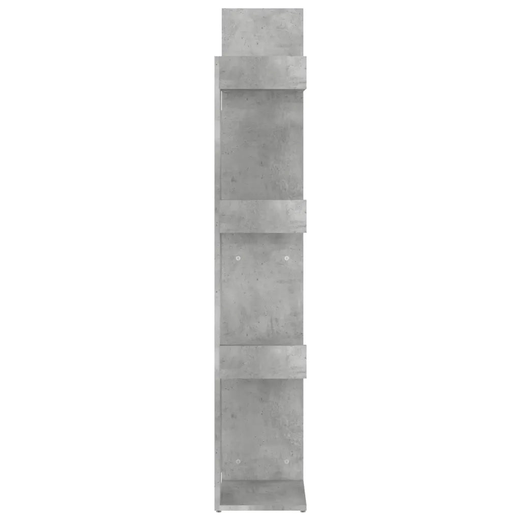 Libreria-Scaffale per Libri-Mobile di Stoccaggio Grigio Cemento 48x25,5x140 cm in Truciolato