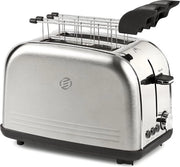 Toaster con Tostapinze - Multi Livelli di Temperatura - Toaster - Fessure Ampie - Toaster Retro - Croque Monsieur