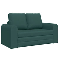 Divano Letto 2-in-1 Verde Scuro 148x71x83 cm Tessuto