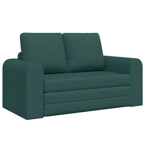 Divano Letto 2-in-1 Verde Scuro 148x71x83 cm Tessuto