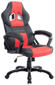 Sedia da ufficio XL Pedro nero/rosso