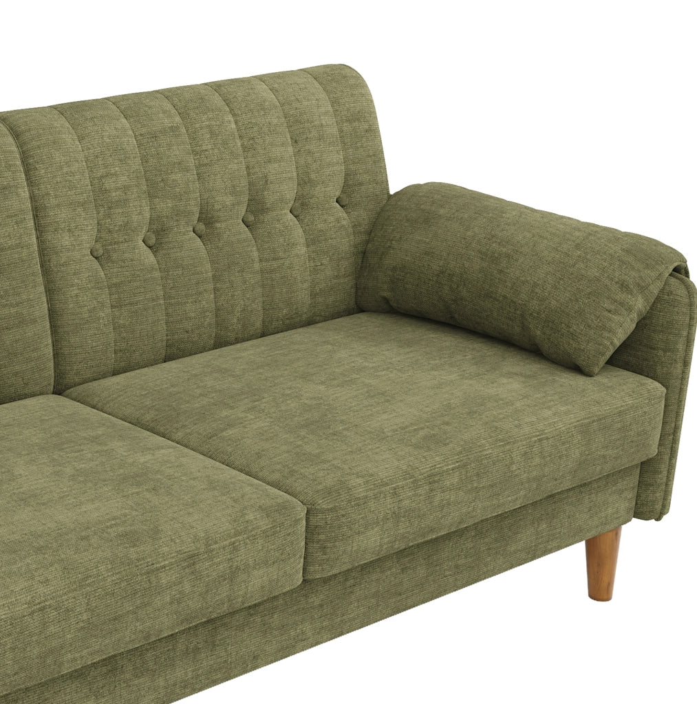 DIVANO 2 Posti 161,5x79x83,5 cm Chenille Verde