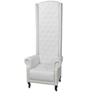 Poltrona sedia design lounge lounge club divano da soggiorno con schienale alto bianco 77 x 65 x 181 cm 1102087/3