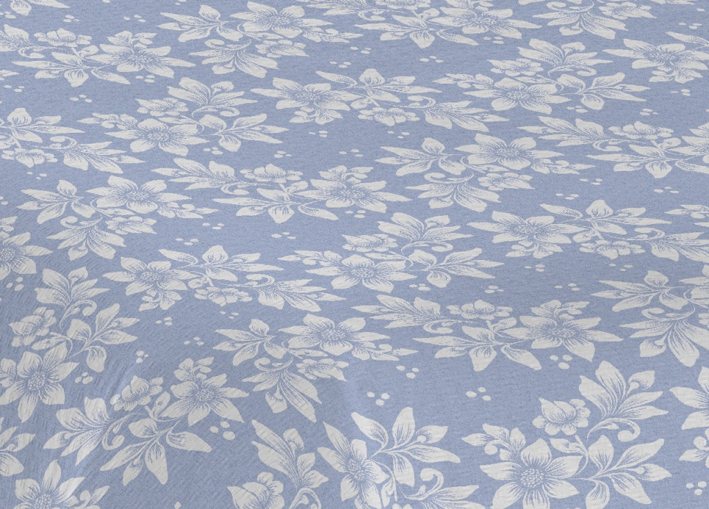 Copriletto Piquet Primavera Estate 100% Cotone Sofia Disegno Olivia - Matrimoniale - Azzurro