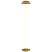 Lampada da terra LED 3000K con interruttore a pedale, ottone, 25 x 25 x 134 cm