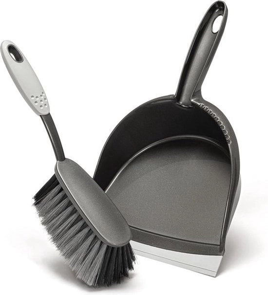 Set di spazzole e spazzolino per stoffa antracite grigio - set di spazzolatura a mano con spazzolino