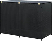 Ombouw per contenitore - Stoccaggio contenitore - Cassetto contenitore singolo - Ombouw contenitore - 148 x 80 x 111 cm - Nero