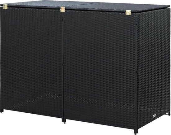 Ombouw per contenitore - Stoccaggio contenitore - Cassetto contenitore singolo - Ombouw contenitore - 148 x 80 x 111 cm - Nero