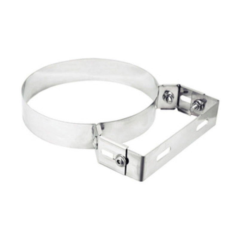 COLLARE INOX C/STAFFA P/TUBO STUFA 20 CM- 1,0 pz