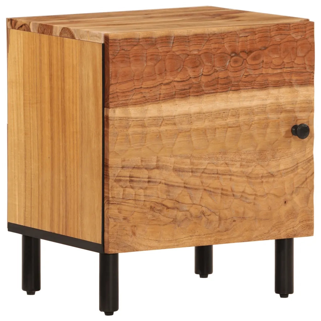 Comodini 2pz 40x33x46 cm in Legno Massello di Acacia 356852