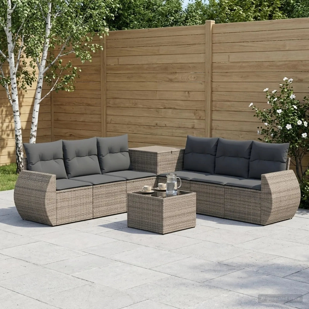 Set di divani 8 pz Grigio e Grigio Scuro 3448438