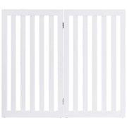 Barriera per cani autoportante 101 x 1,5 x 89 cm pieghevole antiscivolo design moderno MDF bianco 20_0020096