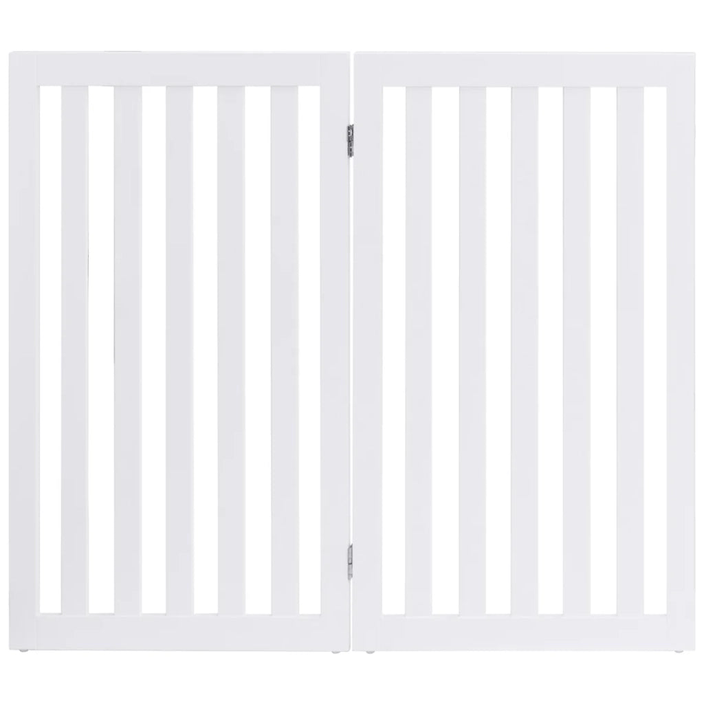 Barriera per cani autoportante 101 x 1,5 x 89 cm pieghevole antiscivolo design moderno MDF bianco 20_0020096