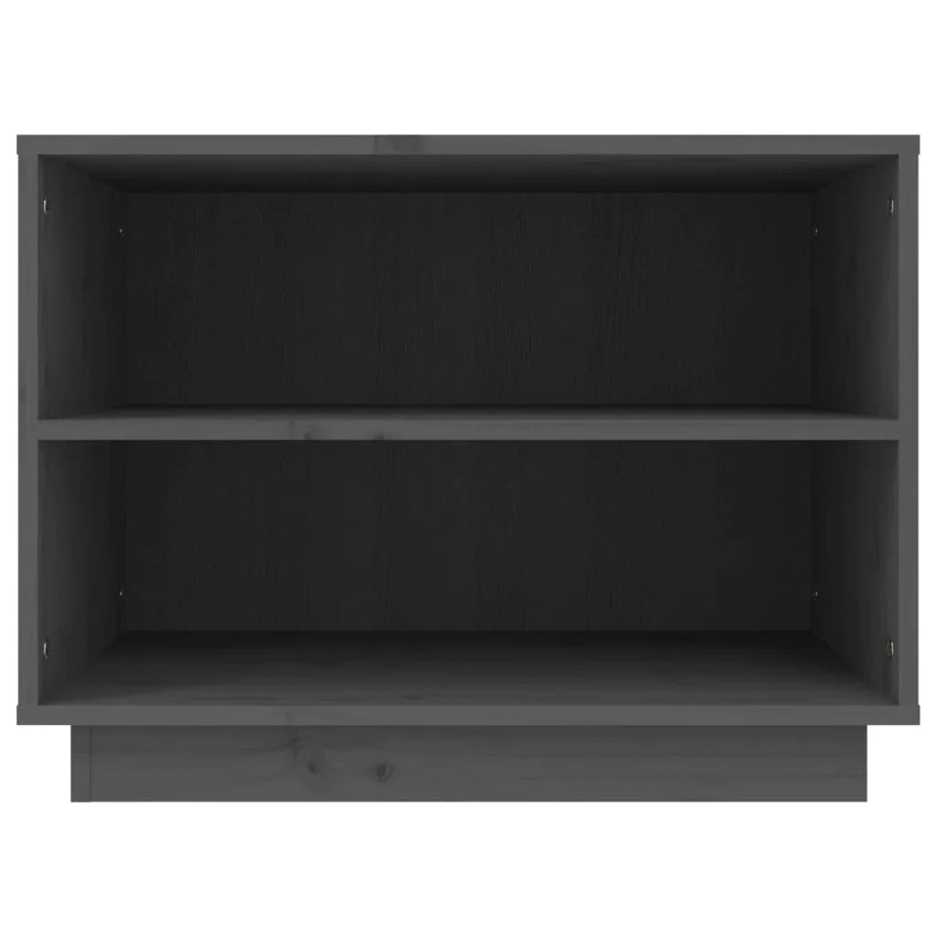 Scarpiera mobiletto portascarpe mobile per ingresso/corridoio/soggiorno 60 x 34 x 45 cm legno massello di pino grigio 02_0021778