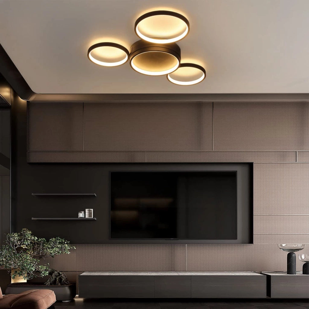 ZMH Lampada da soffitto LED 4 fiamme ad anello per camera letto