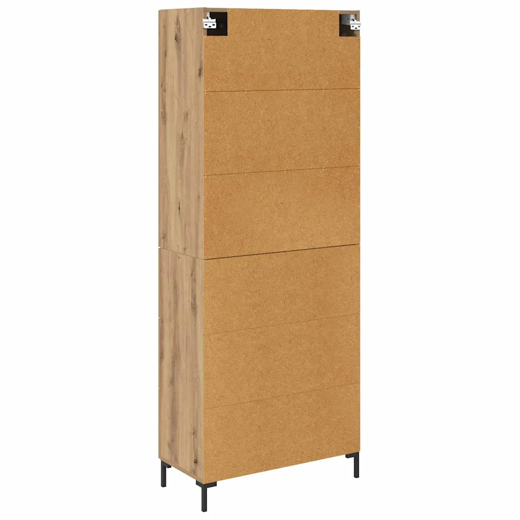 Credenza 2 pcs Rovere artigianale Legno multistrato 3415927