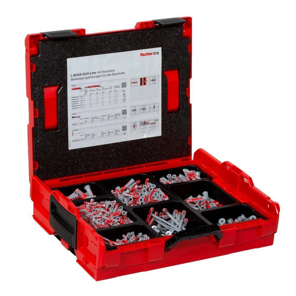 Fischer 558626 L-BOXX Set di Tasselli 833 pz Diametri 6 8 10 mm Lunghezze 30 40 50 65 80 mm colore Rotondo