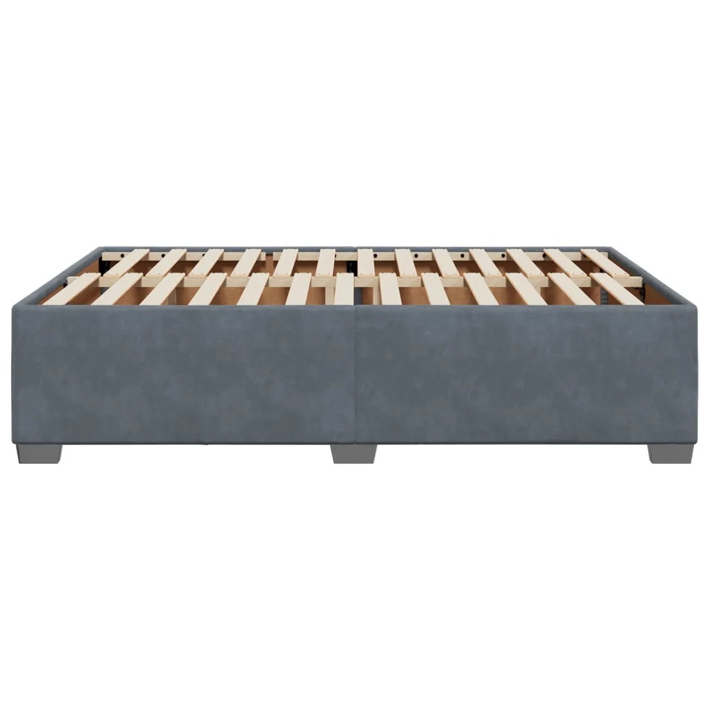 Giroletto senza Materasso Grigio Scuro 140x190 cm Velluto