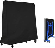 Copricapo esterno per tavoli da ping pong, impermeabile e resistente alle scalfitture, impermeabile all'acqua e al vento, copertura impermeabile per tavoli da ping pong, Nero, Cerniera Ritssluiting, 185 x 70 x 165 cm