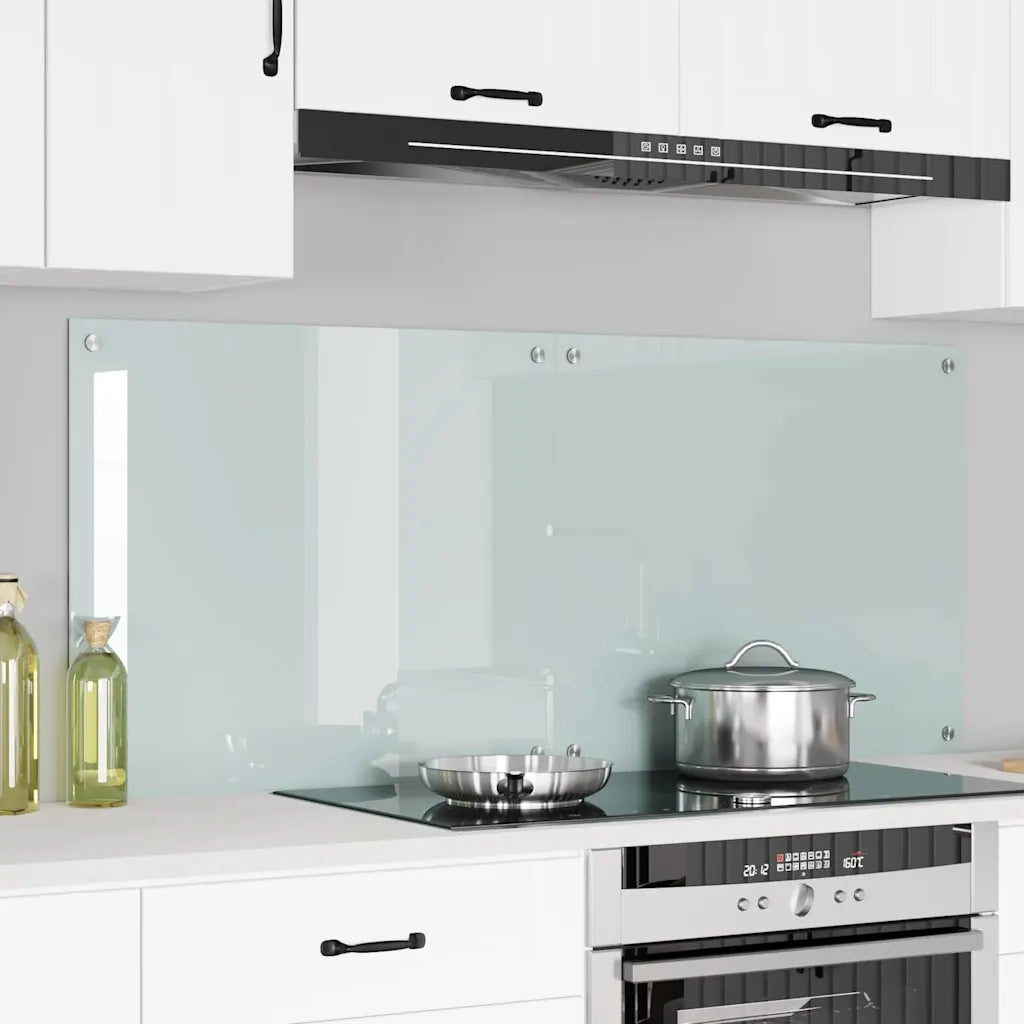 Schienale da cucina 2 pcs Bianco 70 x 60 cm vetro temperato 3415520