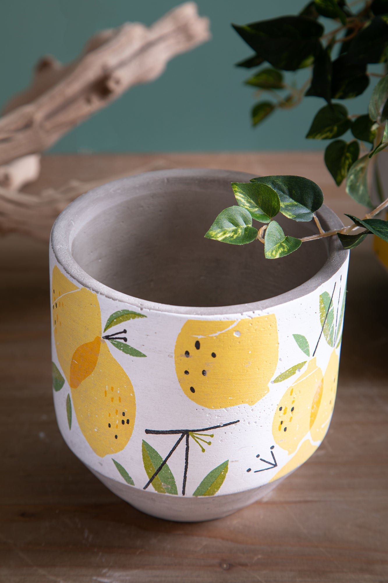 Set 3 Contenitori Decorativo Limoni Ø 14 H 14 cm