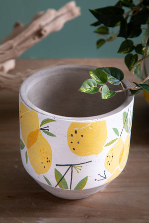 Set 3 Contenitori Decorativo Limoni Ø 14 H 14 cm