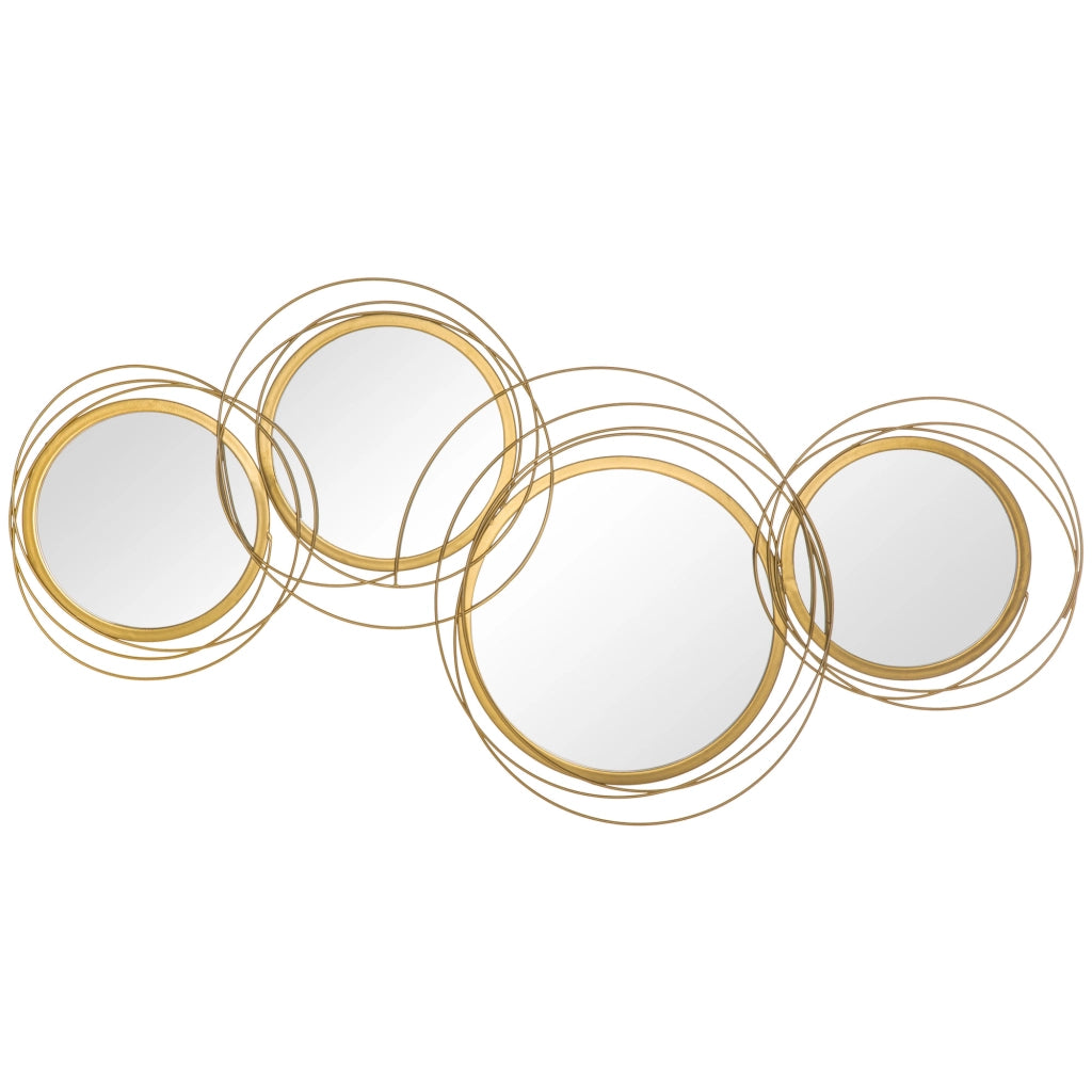 SPECCHIO da parete Set da 4 pezzi 107x56 cm Metallo Oro