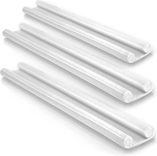 Trovaporti - Tappetini per porte per un'efficace sigillatura contro il rumore del vento e il freddo - Set da 3 pezzi (bianco)