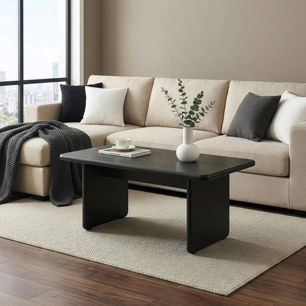 Tavolino Rettangolare da Salotto Gäljami 100 x 55 x 44 cm - Nero [en.casa]
