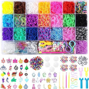 6460 XXL Set di Loombandi Box Completo - Kit di Avvio Box con 22 colori + loombord + uncino e molti accessori aggiuntivi - gomma ecologica latex-free - 330 perle - 500+ clip S - 35 grucce