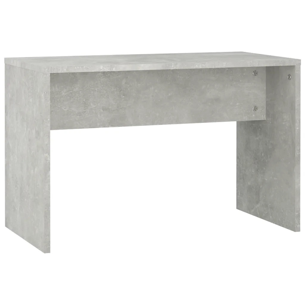 Set Tavolo da Toeletta | Tavolo da Trucco Grigio Cemento con LED Legno Multistrato