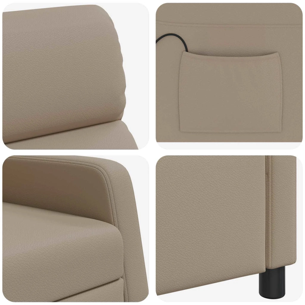 Divano Sedia-Poltrona Massaggiante Cappuccino Similpelle 987770