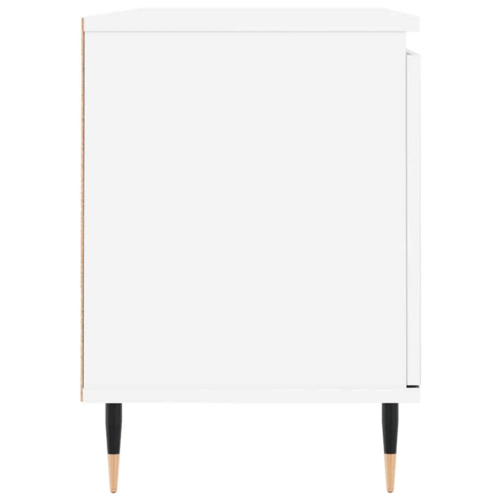 Mobile TV multimediale scaffale TV credenza mobile TV sala da pranzo soggiorno camera da letto 104 x 35 x 50 cm legno ingegnerizzato bianco 02_0025655
