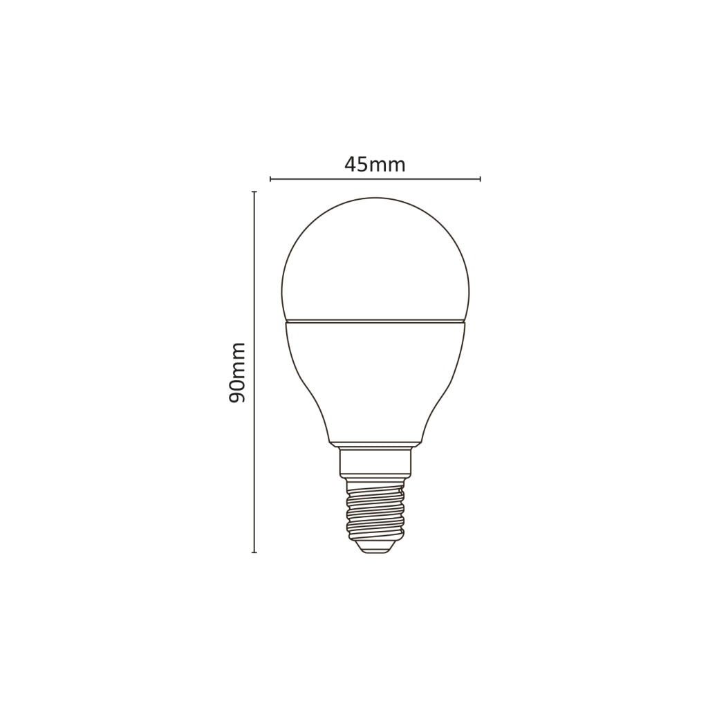 Alcapower Lampada LED Mini Sfera E14 6W 580lm 4000K Bianca Naturale 9-30V DC Ideale per Impianti a Bassa Tensione ed Applicazioni Professionali
