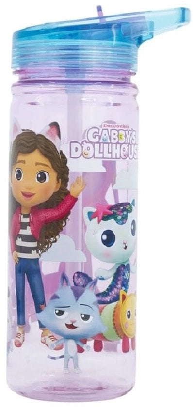 Ottimizzazione - Biberon 580 ml - Biberon ecosostenibile - Senza BPA - Per bambini - Illustrazioni di Gabby's Dollhouse - Sicuro e facile da riempire