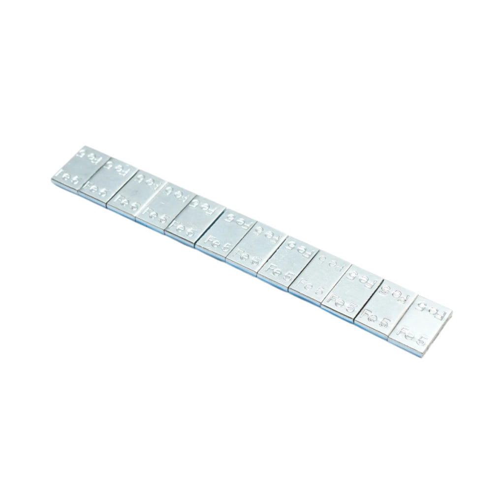 Contrappesi autoadesivi grigio chiaro per equilibratura ruote Fe 60g (5gx12 pz) 100 strisce/scatola