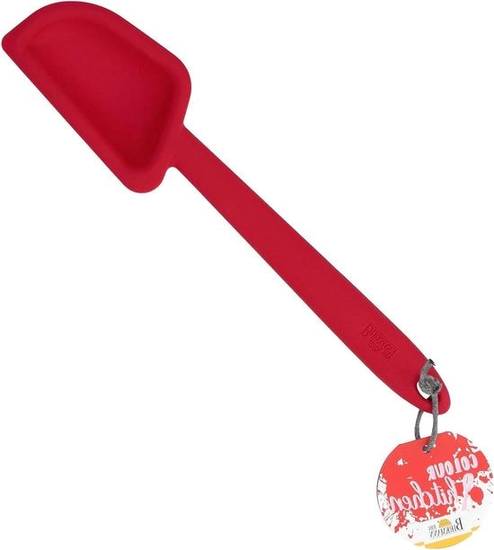 Spazzola per pasta in silicone con nucleo metallico da cucina rossa 29 cm