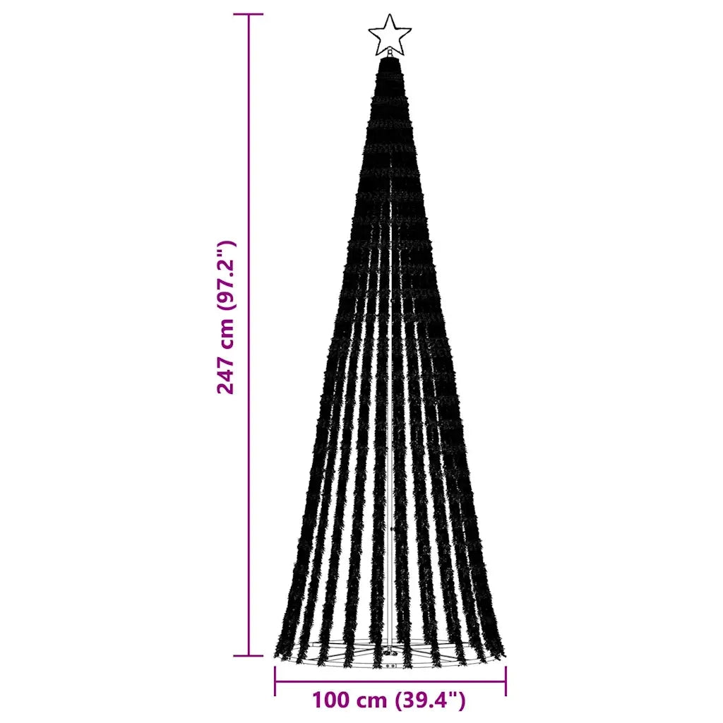 vidaXL Albero di Natale a LED 475 LED Bianco Freddo 247 cm
