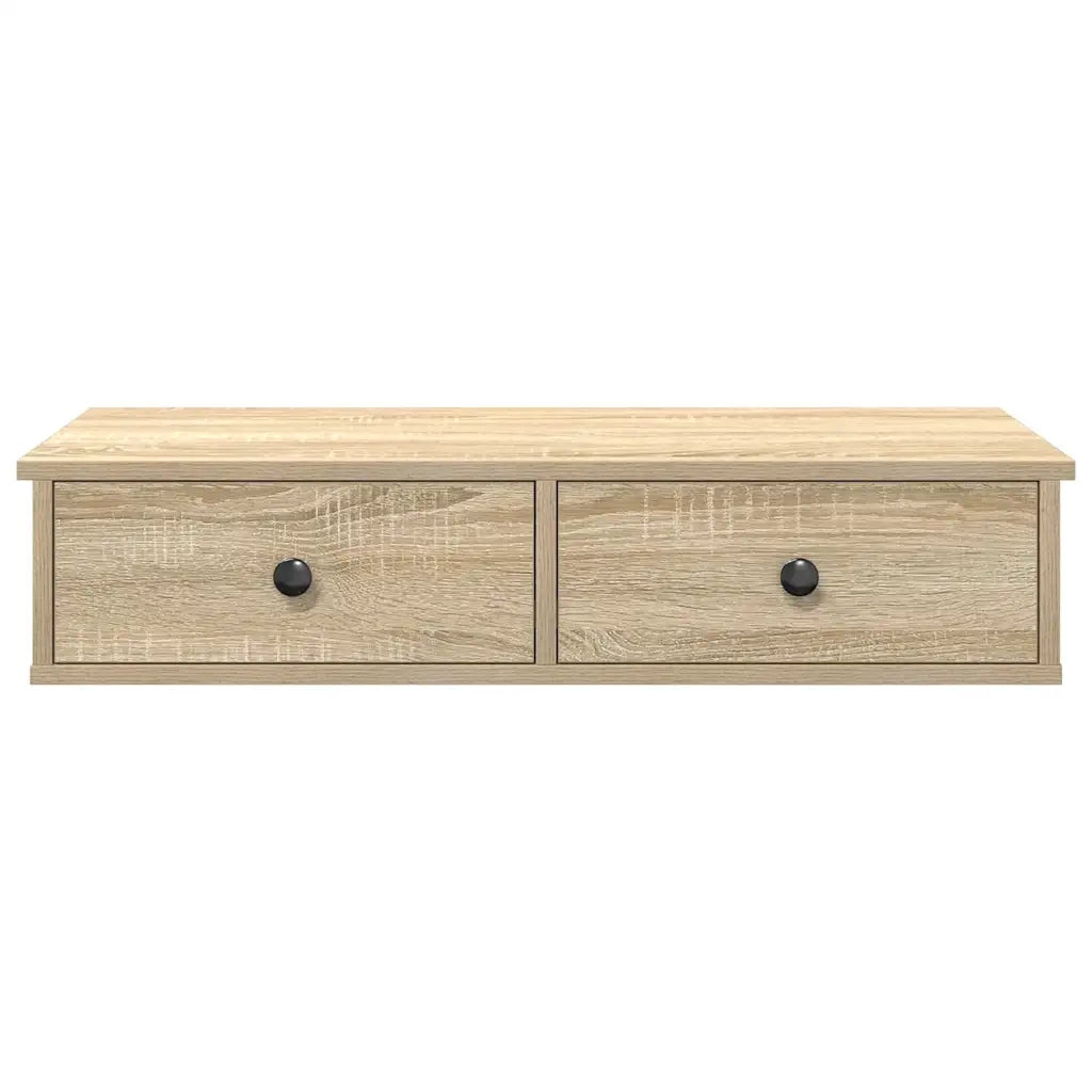 Scaffale a Parete con Cassetti Sonoma 80x34x17 cm in Truciolato 859952